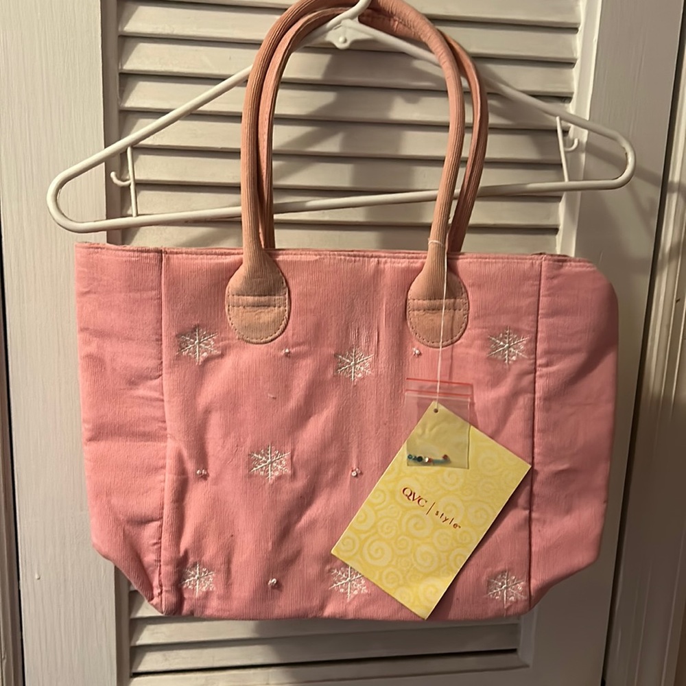 QVC pink hand bag